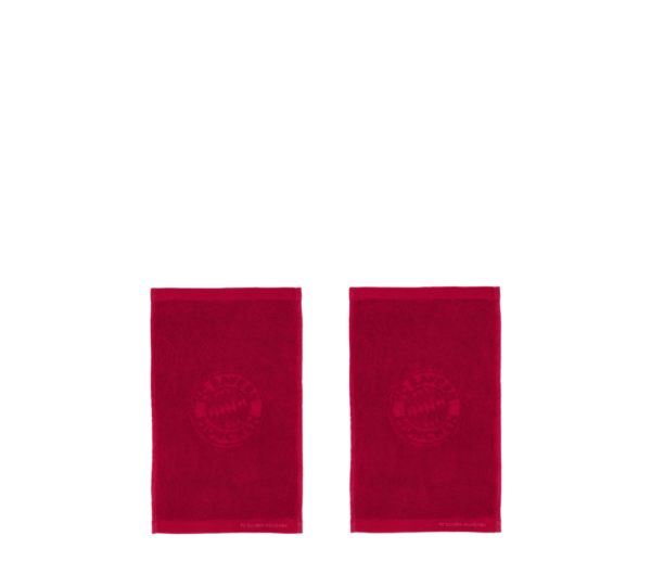 FC Bayern München Gästehandtuch 2er-Set Bordeaux 50x30 cm
